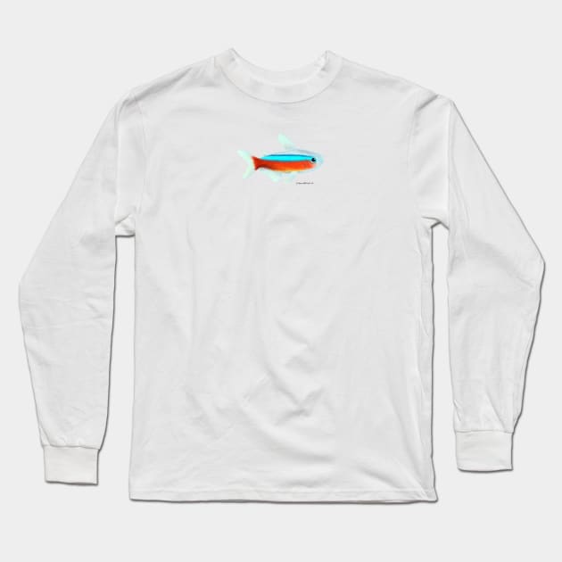 Cardinal Tetra Fish Long Sleeve T-Shirt by julianamotzko